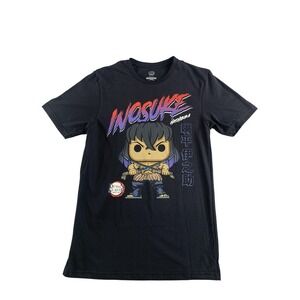 Demon Slayer Inosuke Hashibira Shirt Mens Small Black Funko Pop Graphic Anime